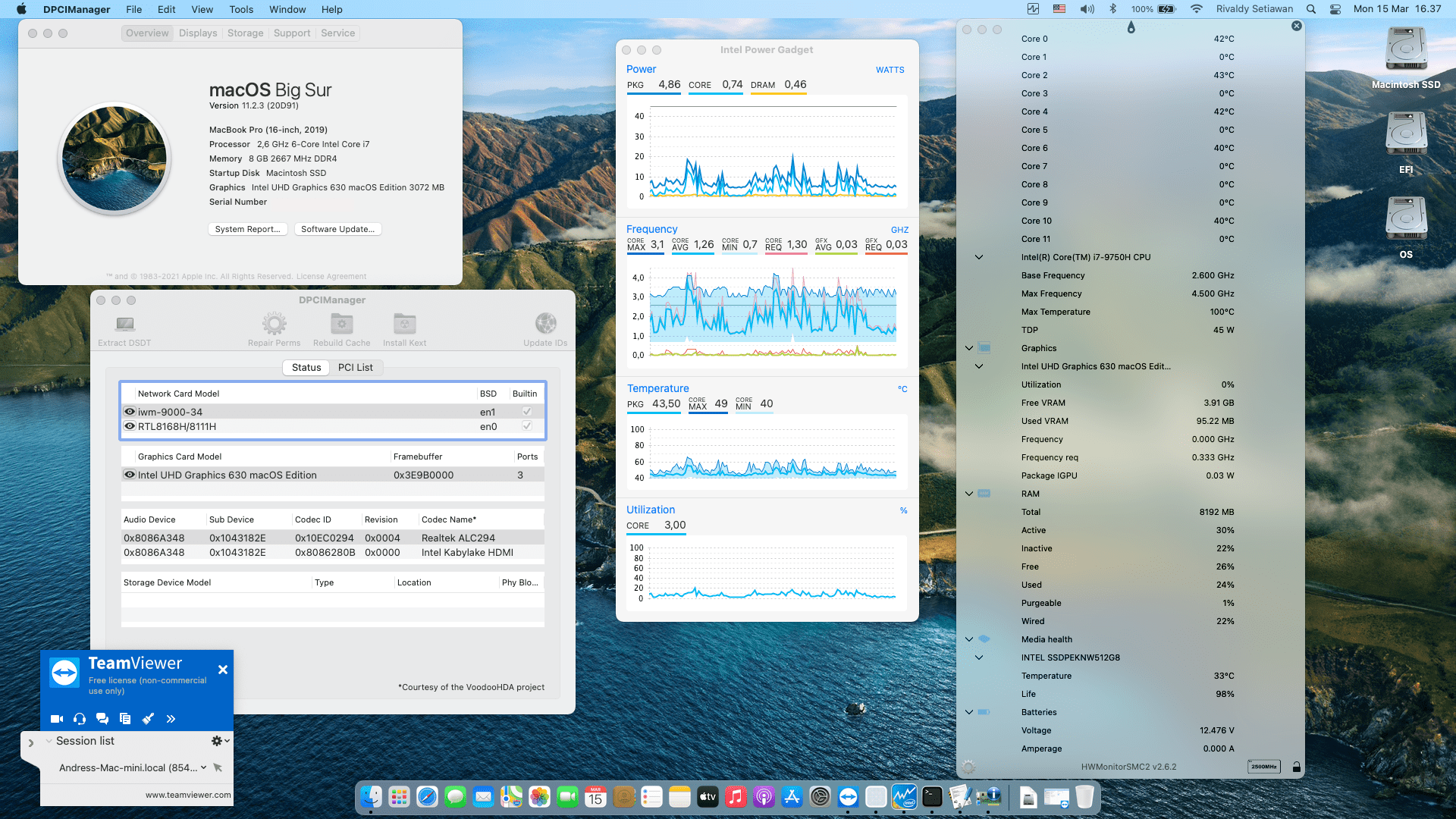 Success Hackintosh macOS Big Sur 11.2.3 Build 20D91 in Asus ROG Strix III G531GD-I705G4T